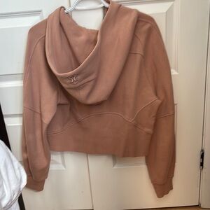Pink Long Sleeve Cropped Hoodie lululemon scuba